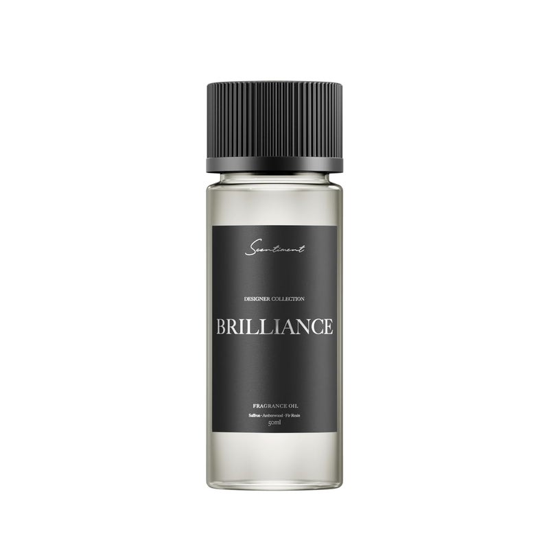 Scentiment - Brilliance Designer Collection Diffuser Oils | Aromatherapy Home Fragrance | Luxurious Scent with Notes of Saffron, Amberwood, Fir Resin (50 mL) - Image 1